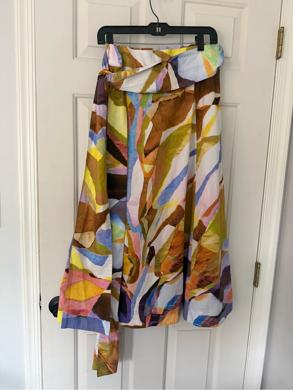 Marie Oliver -Abstract Multicolor A-Line Midi Skirt